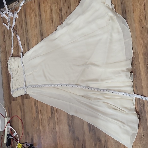 LAUREN RALPH LAUREN EVENING Cream Strapless Ruched Formal Ball Prom Gown - Picture 12 of 17